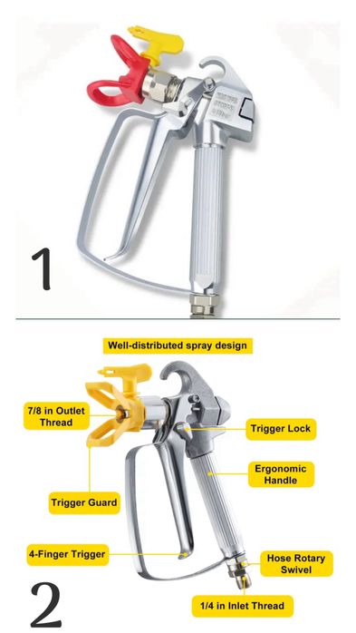 Пистолет за безвъздушно боядисване с държач и дюза Graco,Wagner!
