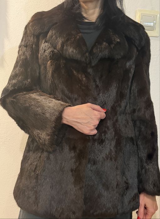 Haină/Jachetă Blană Naturală Iepure- Vintage Italian (Creazioni Grazia