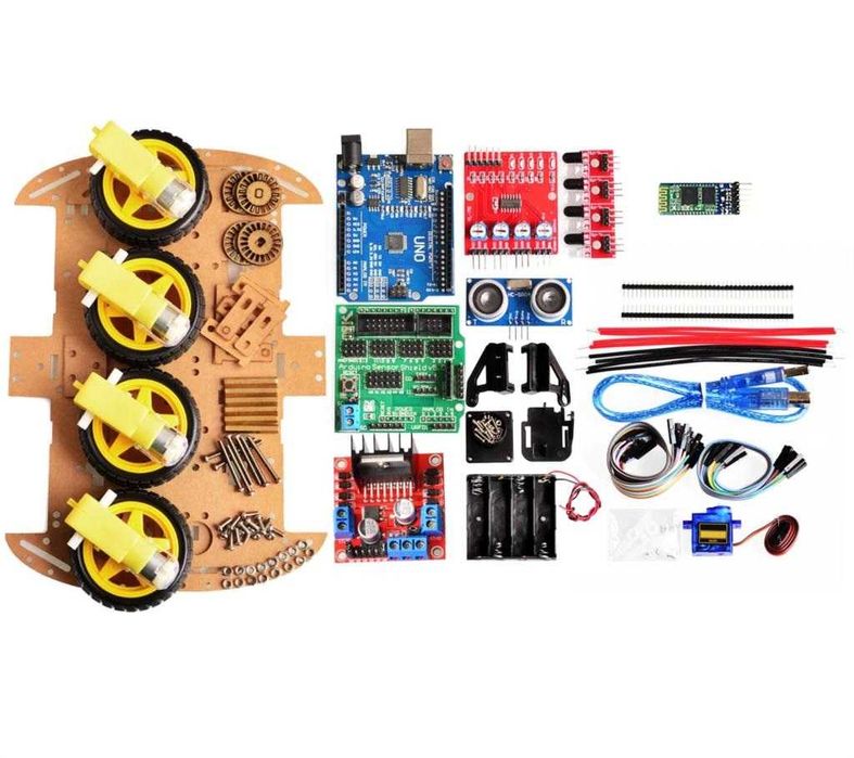 Arduino 4WD Robot Car — Yosh dasturchilar uchun aqlli avtomobil! (+10)