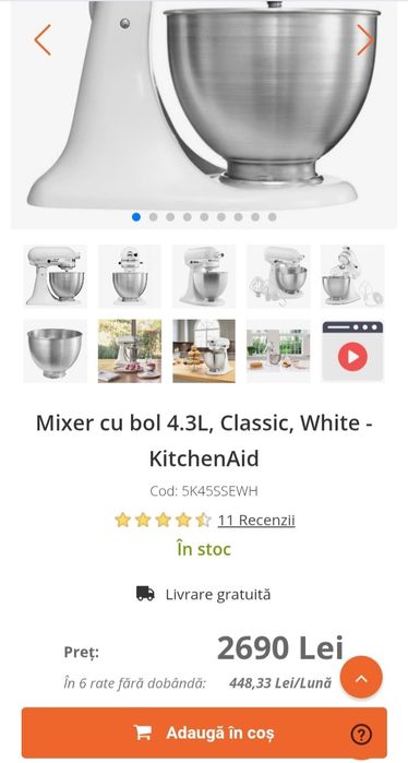 Kitchenaid mixer nou
