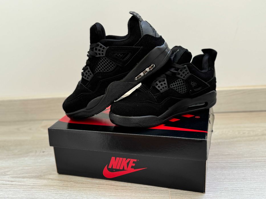 Adidasi AIR JORDAN 4 Black Cat, Produs Nou NIKE - Full Box
