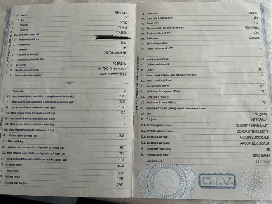 De vanzare Renault Koleos Avariat