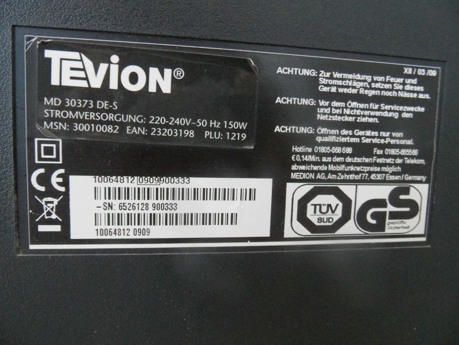 Televizor Tevion MD 30373 DE-S diagonala 81 cm