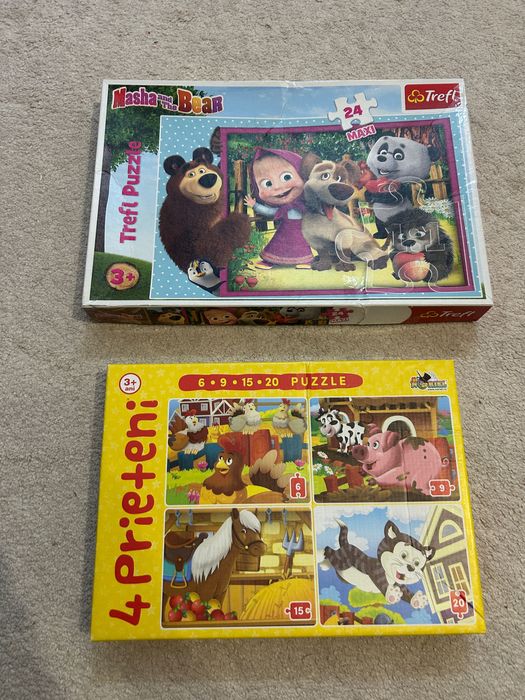 Set 3 puzzle-uri, copii 3 ani+