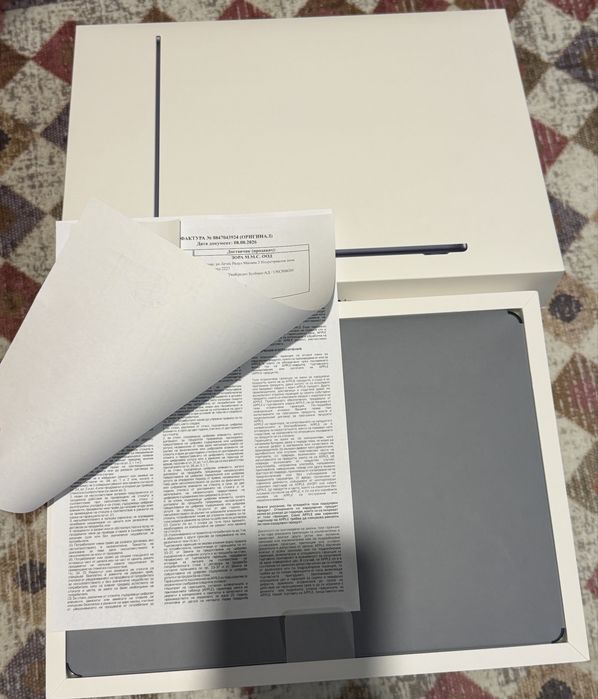 НОВ Apple Macbook Air 15,3", M5, RAM 16GB, SSD 512GB - 2026г. 2год. Гаранция