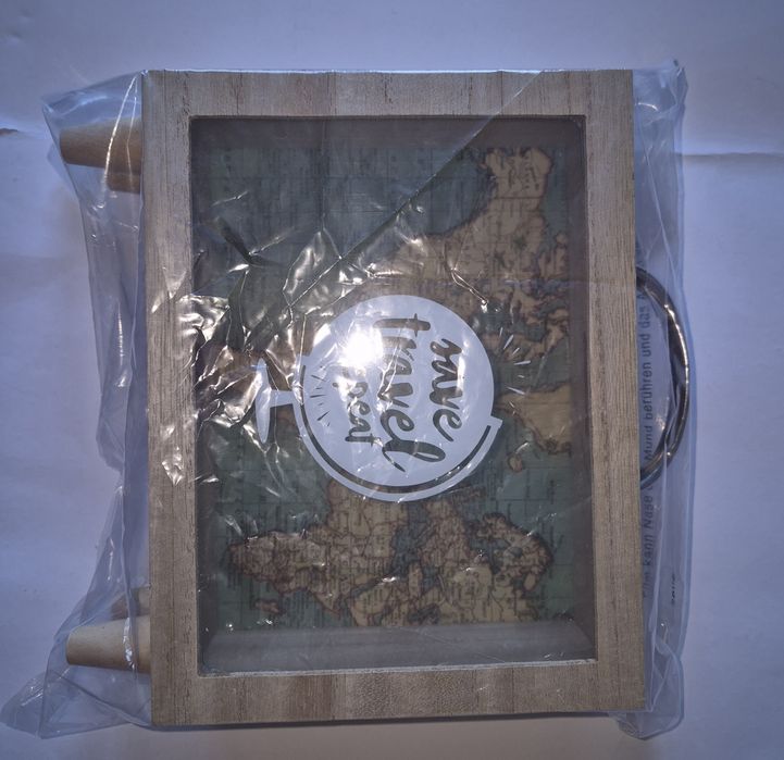 Pusculita valiza Save travel repeat Map 21x21x7 cm