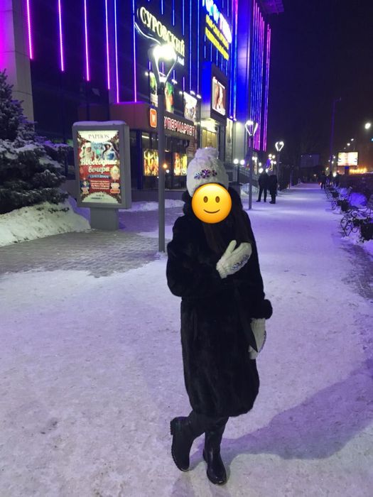 Шуба норковая черная