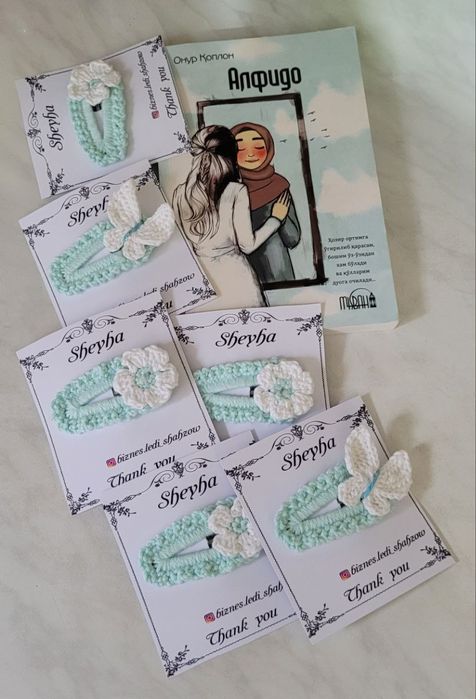 Вязаная заколки, резинки и ободки ручная работа производства Турции