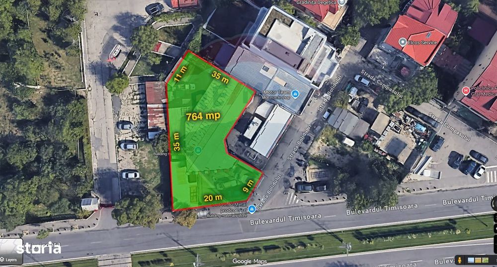 Teren 764mp Bulevardul Timisoara