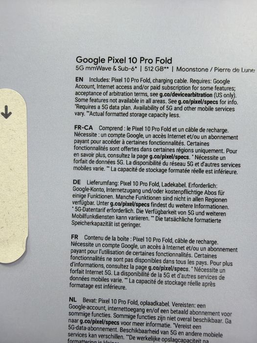 Google Pixel 10 Pro Fold 512