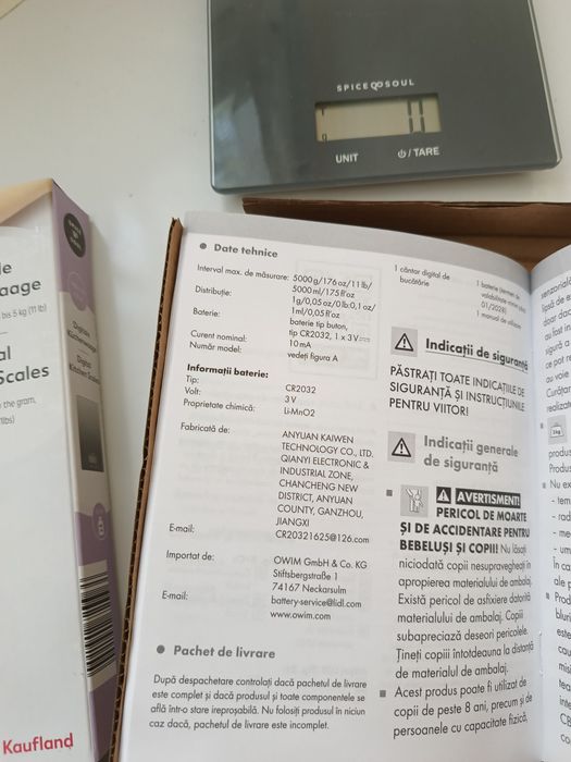 Cantar digital pentru bucătărie
