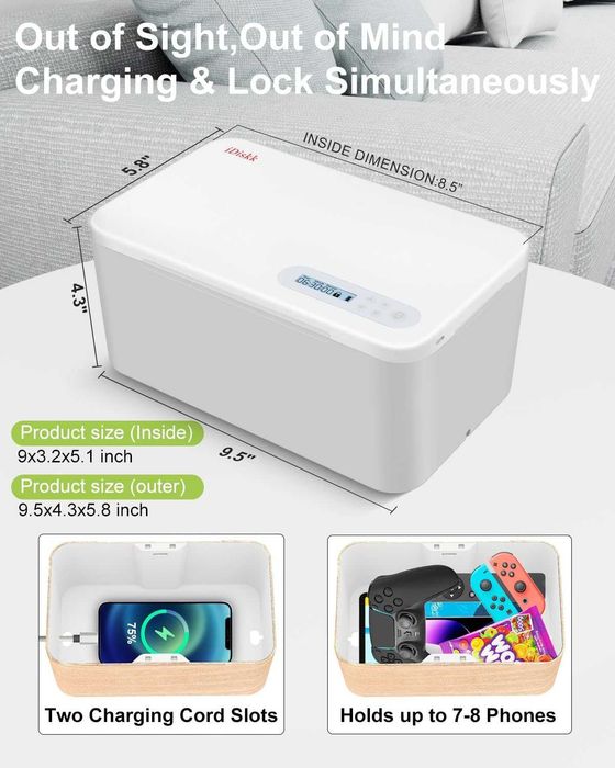 iDiskk Кутия за заключване на телефони с таймер