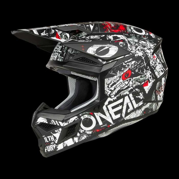 Мотокрос каска O'NEAL 3SERIES ATTACK Black/White V.25