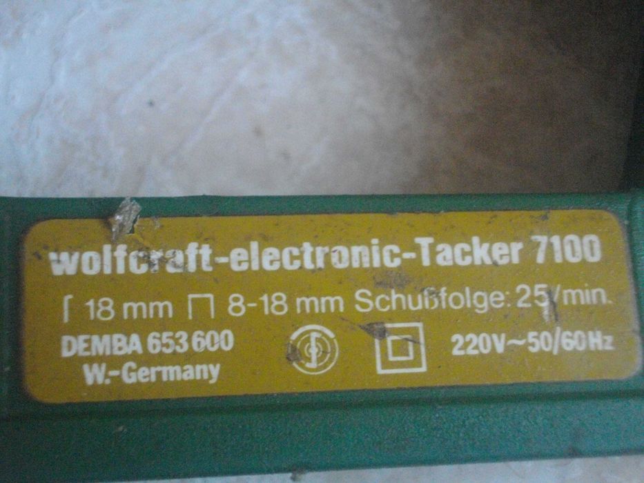 Пежо PEUGEOT/WOLFCRAFT/King Craft/Manesmann 8-18мм Профи Ел.Такер Герм