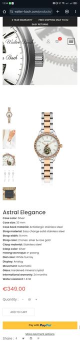 Ceas de dama Walter Bach Astral Elegance