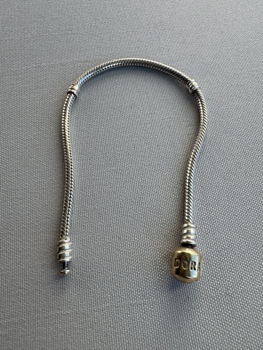 Bratara pandora din argint si inchizatoare din aur 14 k