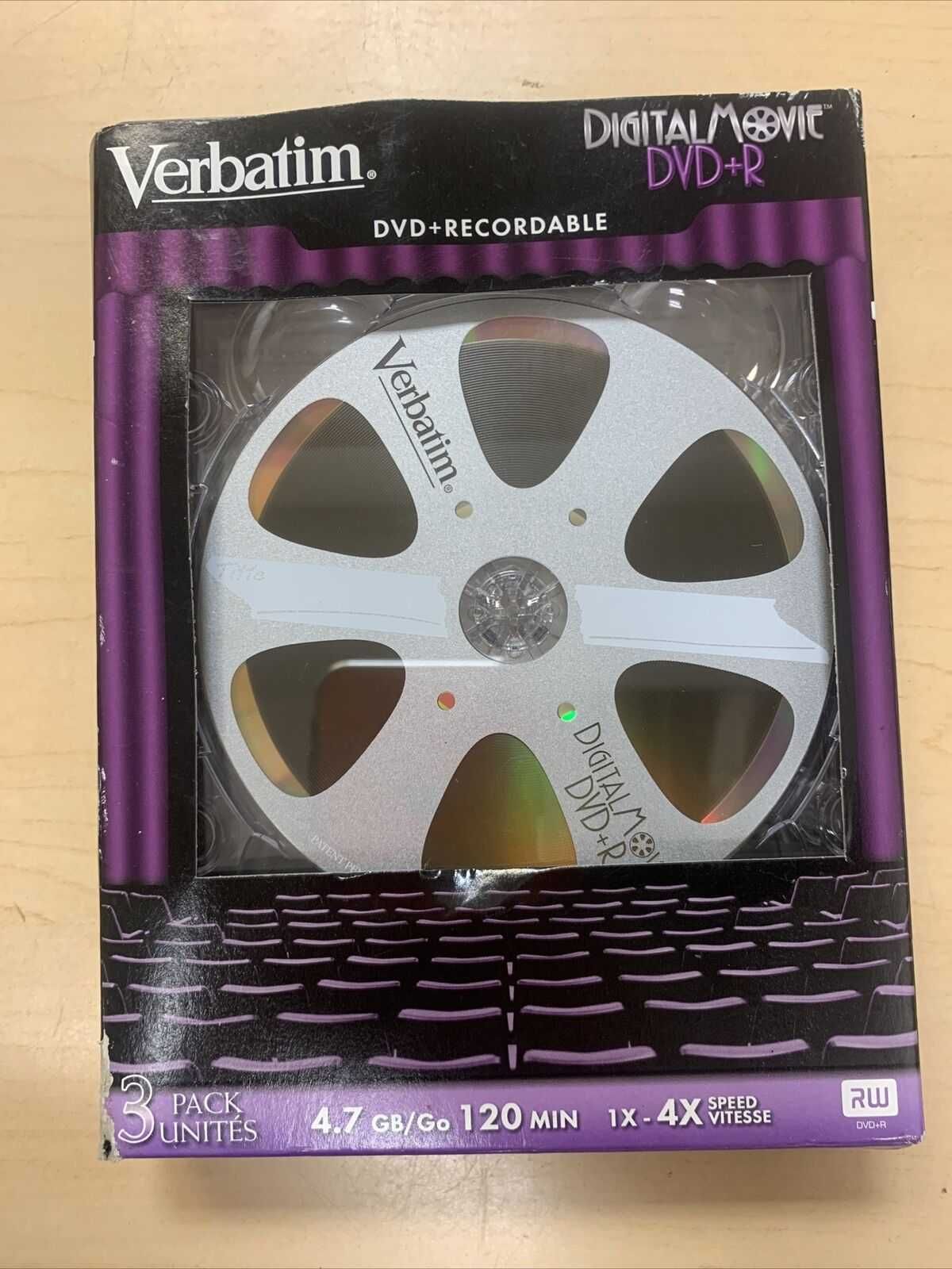 Verbatim Digital Movie DVD R 3 Pack 4 7 120 1x