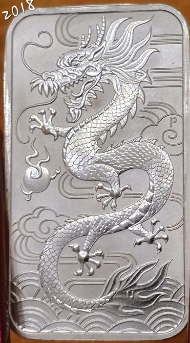 Rectangular Dragon TOATA+ 2018 - 2025 monede lingou argint 999
