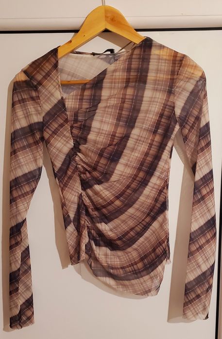 Bluza Zara semitransparenta, mulata, marimea S, cu eticheta