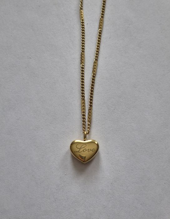 Дамско колие във формата на сърце "Love" - 18 k проба! +ПОДАРЪК гривна