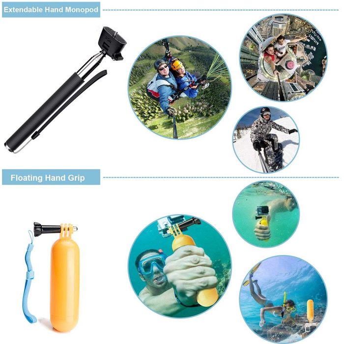 Комплект аксесоари 50 в 1 GoPro / екшън камера / action cam