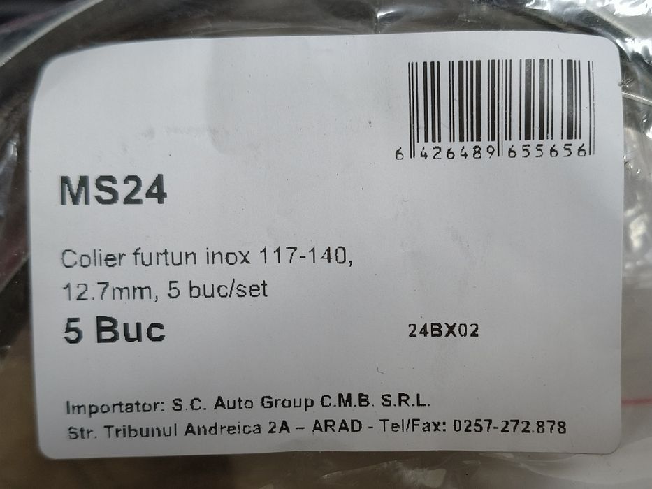 set montaj hota-reductie reglabila, 2 clapete antiretur, coliere inox