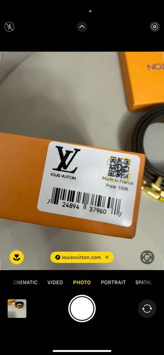 Louis Vuitton-Оригинален чисто нов двулицев дамски кожен колан