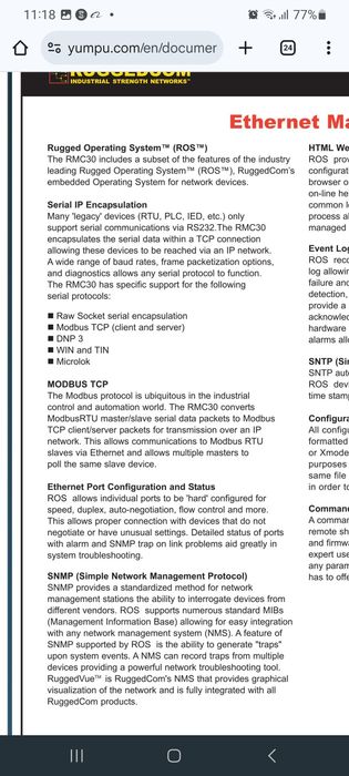 Serial- to -Ethernet converter RUGGEDCOM RMC30 siemens