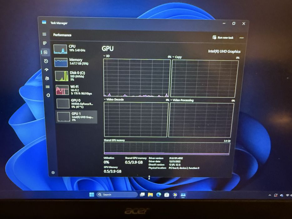 Laptop Acer Aspire 5 – Intel Core i5 Gen 12 + NVIDIA RTX 2050 | Ca NOU