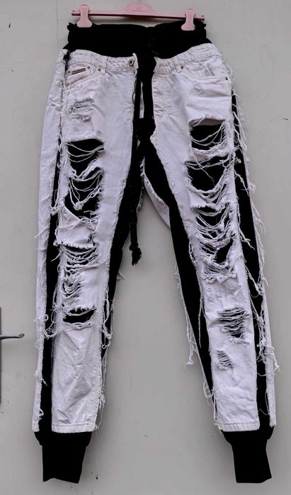 Djofra уникални дамски накъсани дънки бойфренд Универсален размер