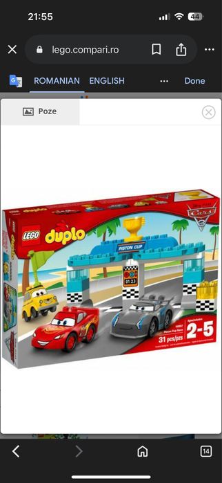 LEGO DUPLO - Piston Cup Race  cod 10857