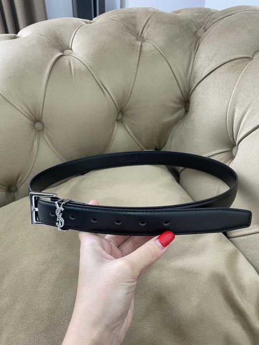 Curea YSL negru-argintiu