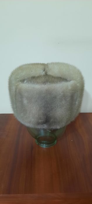 Шапка мужская, серая норка