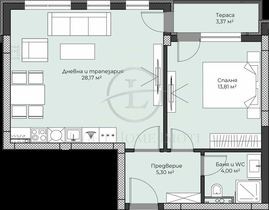 Продава се Двустаен апартамент в Пловдив, Христо Смирненски - 78 кв.м за 1400 €/кв.м - Снимка #3