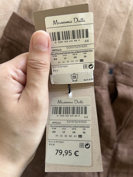 Льняные брюки Massimo Dutti