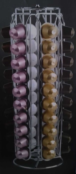 Въртяща хромирана поставка за 60 бр. кафе капсули NESPRESSO