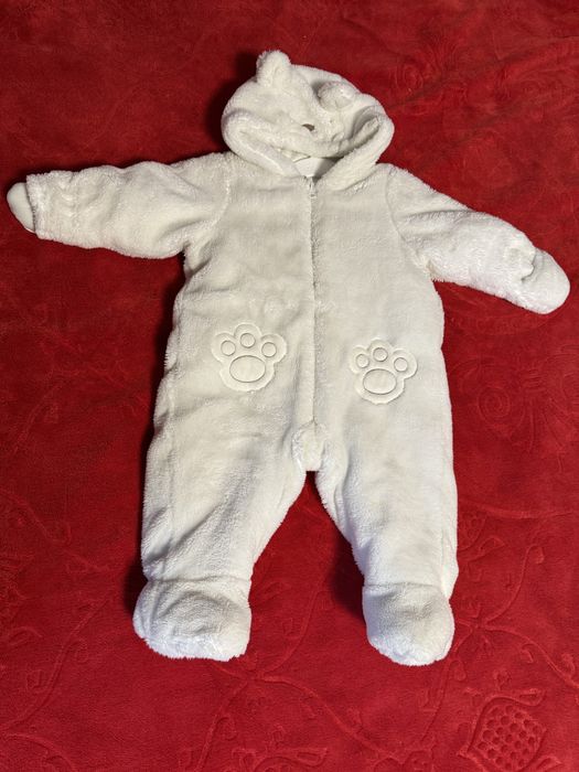 Vand combinizon Prenatal 76 cm 9-12 luni + caciula si manusi hm