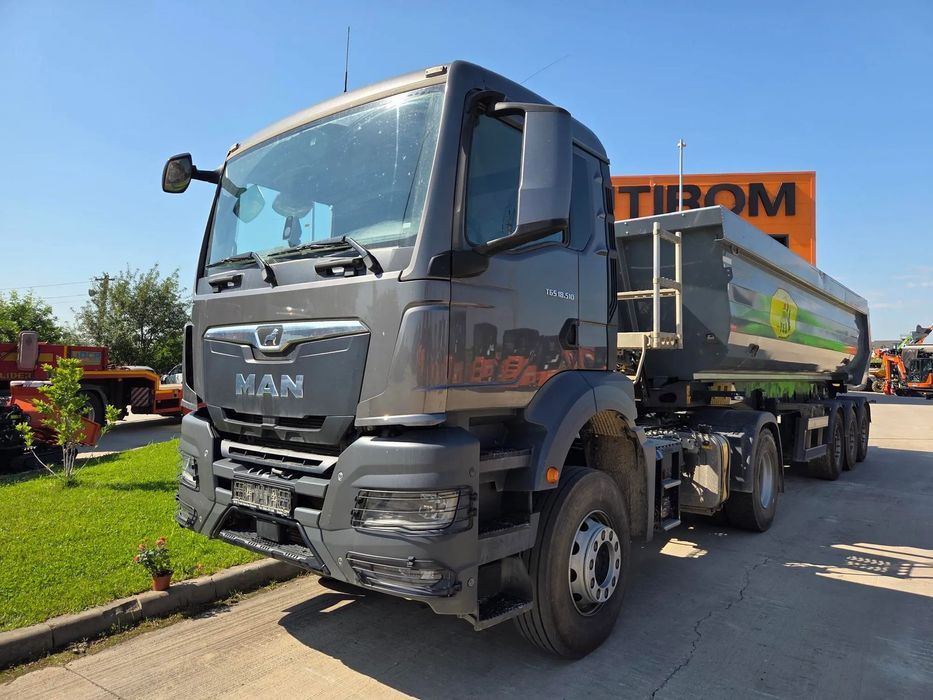MAN TGS 18.510 4x2, 2023, 130.117km, kit BASCULARE, anv 80% ok, cutie AUTOMATA, bara metalica, posibilitate leasing 4 ani, Pret AUTOTRACTOR 63.900 EUR+Tva si pret ANSAMBLU cu MEILLER 2023, 28mc-89.900 EUR+Tva
