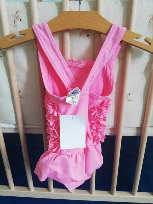 НОВ розов бански M&S за момиченце размер 98 (2-3г)