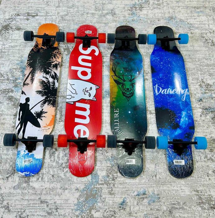 Лонгборды Ассортимент. Скейтборд. Longboard. Skeyt. Dastavka bor