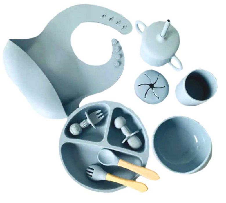 Set complet din silicon  pentru diversificare bebelusi si copii
