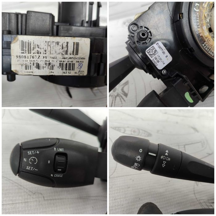 Ansamblu manete comenzi volan + spiră Peugeot 208 I 98081767ZD 2015 / [2012-2019] / (5B3)