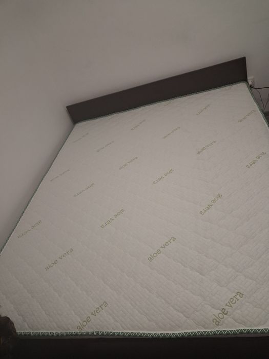 Pat matrimonial cu saltea Aloe Vera