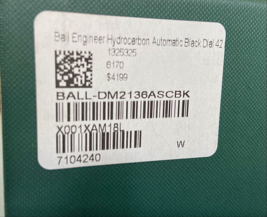 Часовник BALL Engineer Hydrocarbon Automatic Black Dial 42 mm