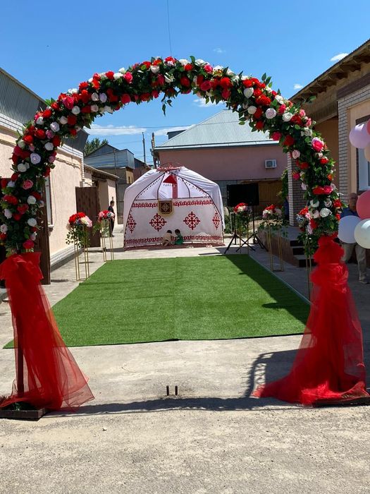 Аренда палатка казан ошак домалак стол стулясымен жер стол дастарханым