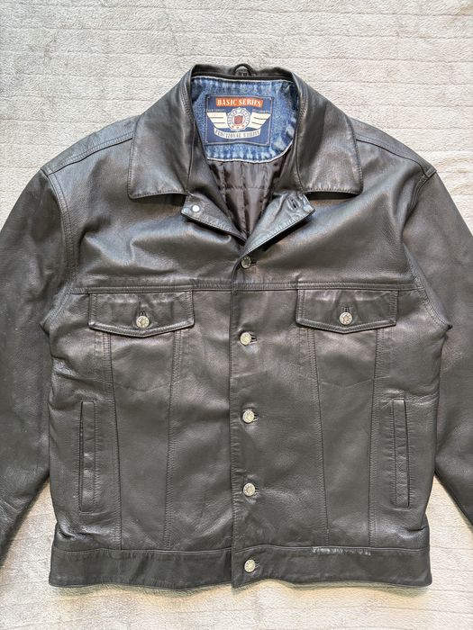 Geaca trucker/biler real leather barbati