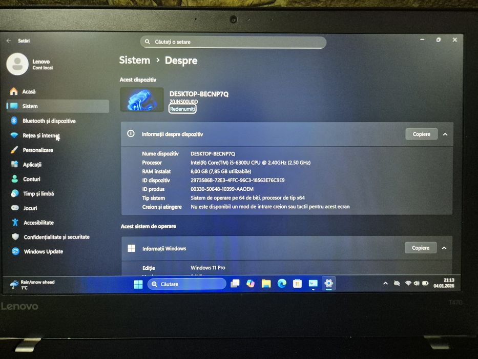 Lenovo Tinkpad T 470