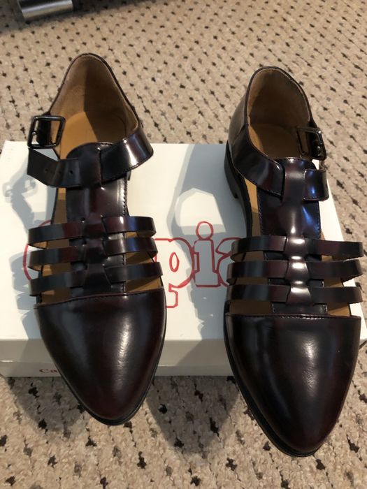 Pantofi Caspian model Galia Bordo 37 stil masculin