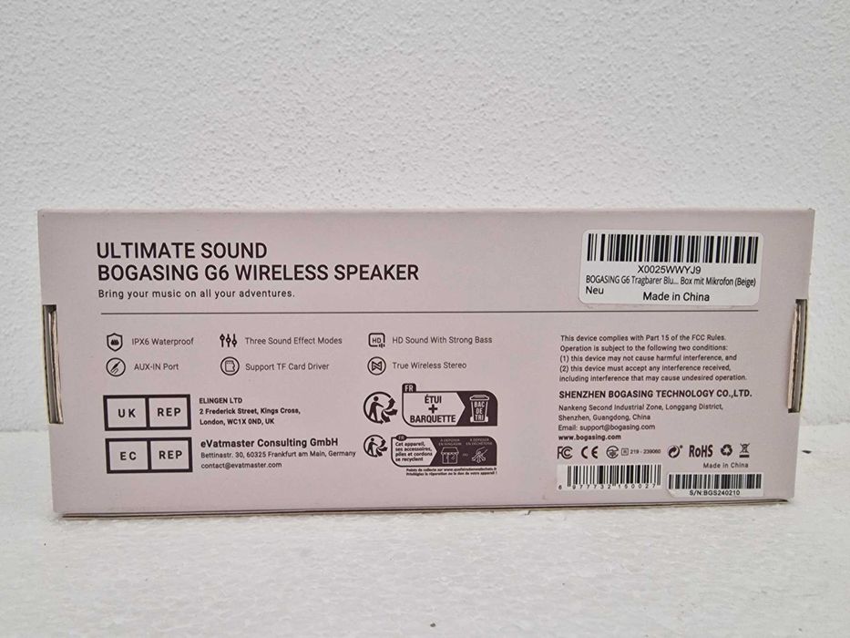 BOGASING G6 Portable Bluetooth Speaker