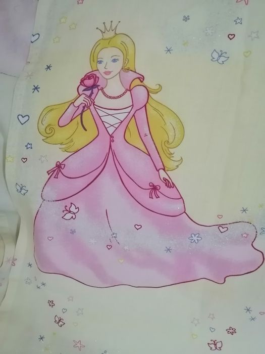 Vand set perdea cu draperie model  cu printese cu sclipici.